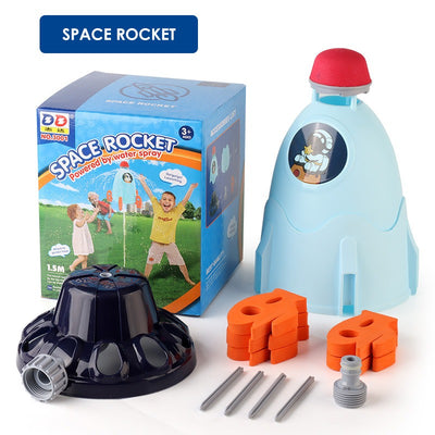 Lift-Off Space Rocket Sprinkler Spray Water Toy