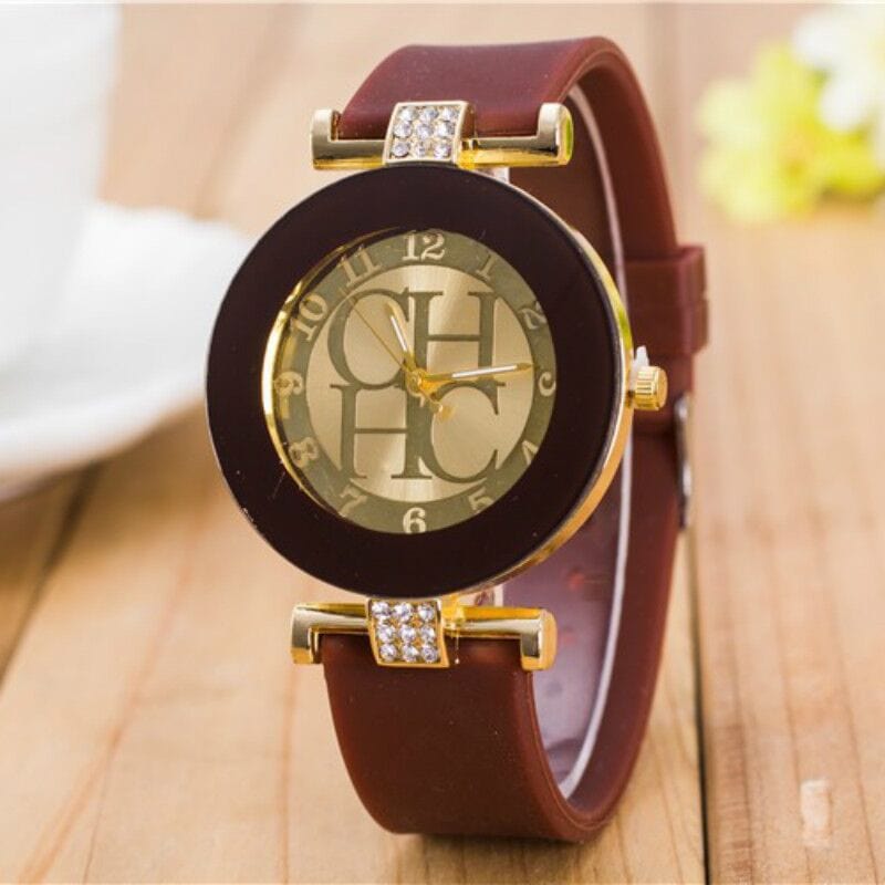 Watch - Women's Leather Geneva Quartz Silicone Watch