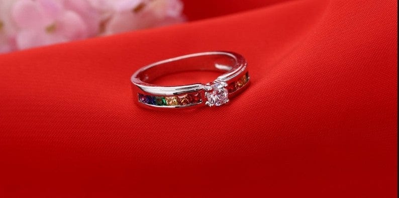 Ring - Women's Colorful CZ Crystal Wedding Ring