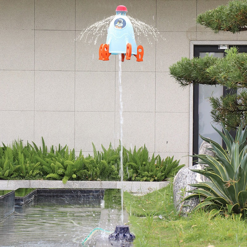 Lift-Off Space Rocket Sprinkler Spray Water Toy