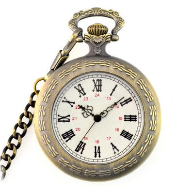 Men's Watch - Big Roman Numerals Pocket Necklace Watch - GiddyGoatStore