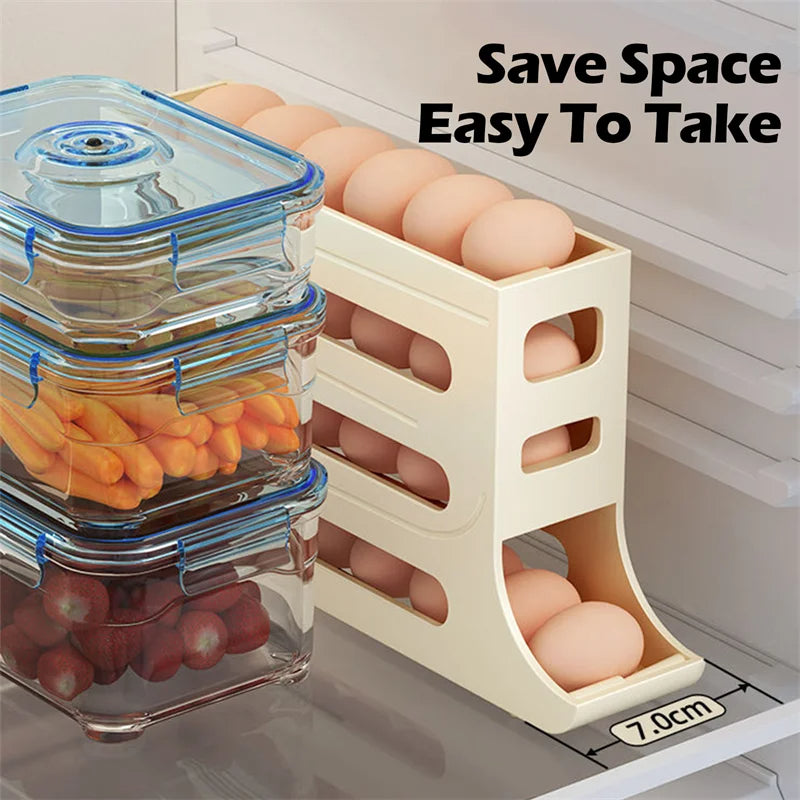 Refrigerator Egg Storage Box Automatic Scrolling