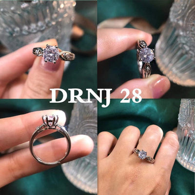 Ring - Women's Eight Heart Eight Arrow Six Claw Moissanite Zircon Wedding Ring