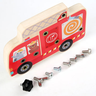 Kids Fire Truck Workbench Screw Tool Toy