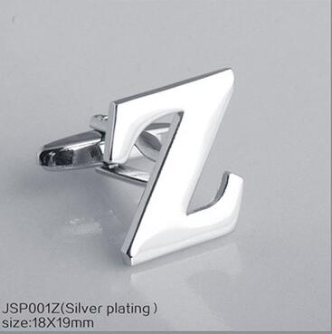 Cufflinks - Silver-color 26 Letters Cuff Links