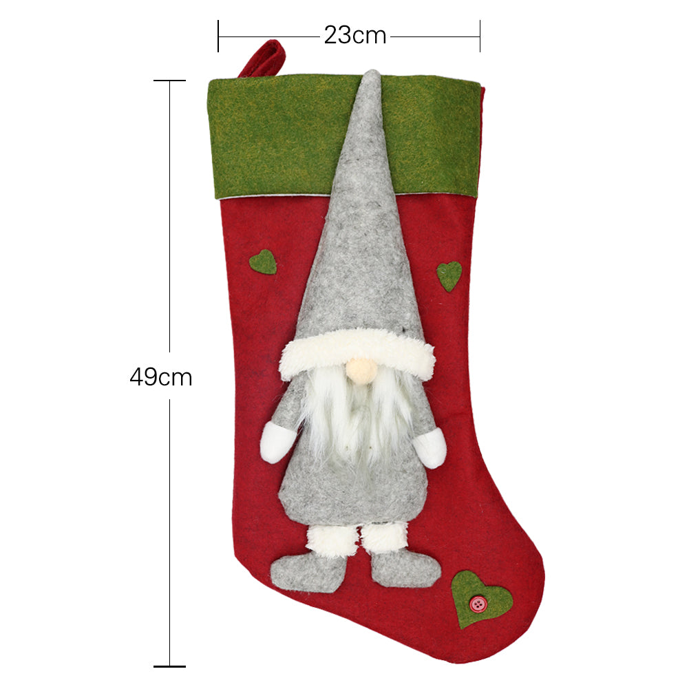 Large Christmas Stocking Cloth Santa Xmas Socks