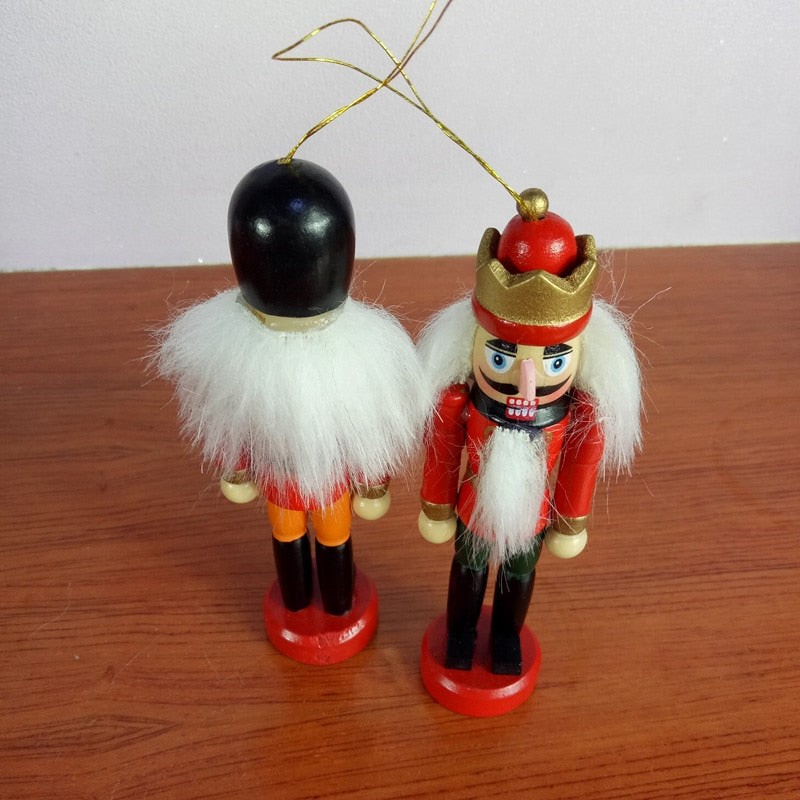 1PCS Christmas Wood Nutcracker Xmas Tree Ornaments