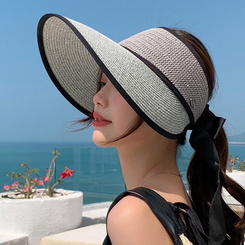 Women's Big Brim Straw Sun Screen Hat