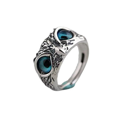 Ring - Unisex Vintage Blue Eyed Owl Adjustable Ring