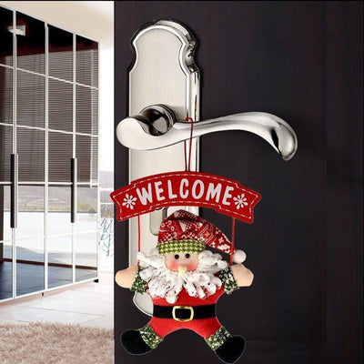 Christmas Door Hanging Santa Claus Welcome Xmas Sign