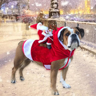 Christmas Dog Clothes Santa Claus Snowman Costumes