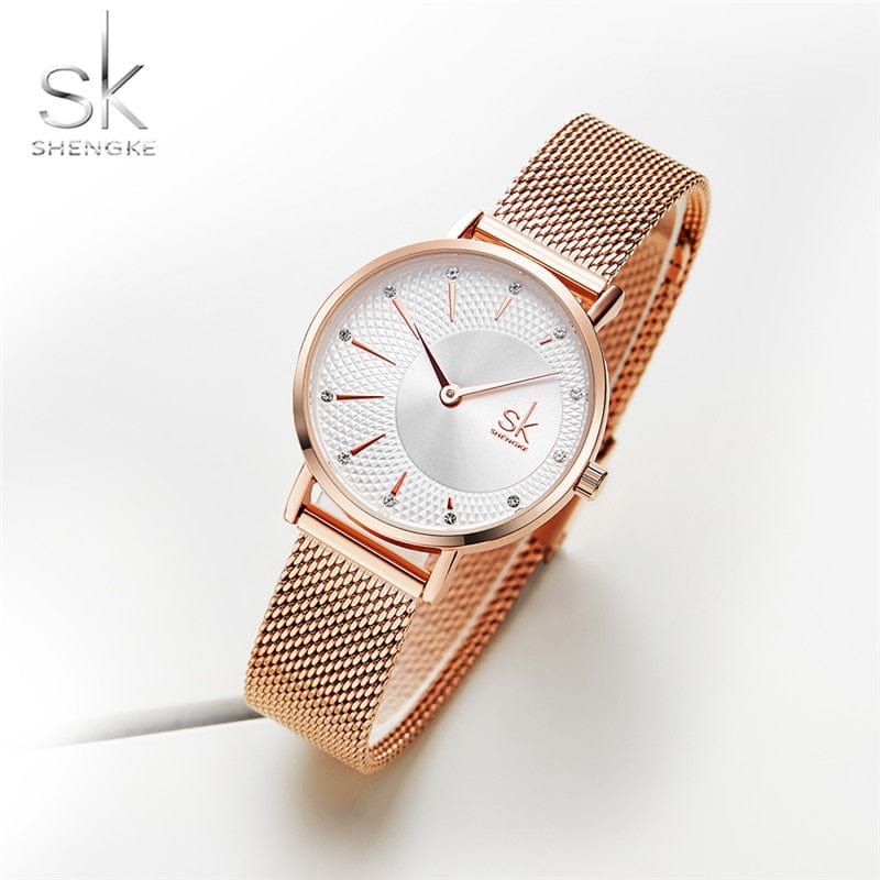 Watch - Women's SHENGKE SK Luxury Rose Gold Bracelet Watch