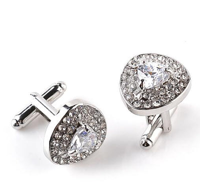 Cufflinks - Zircon Crystal Luxury Cuff Links