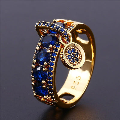 Ring - Woman's Inlaid Zircon Wedding Engagement Ring