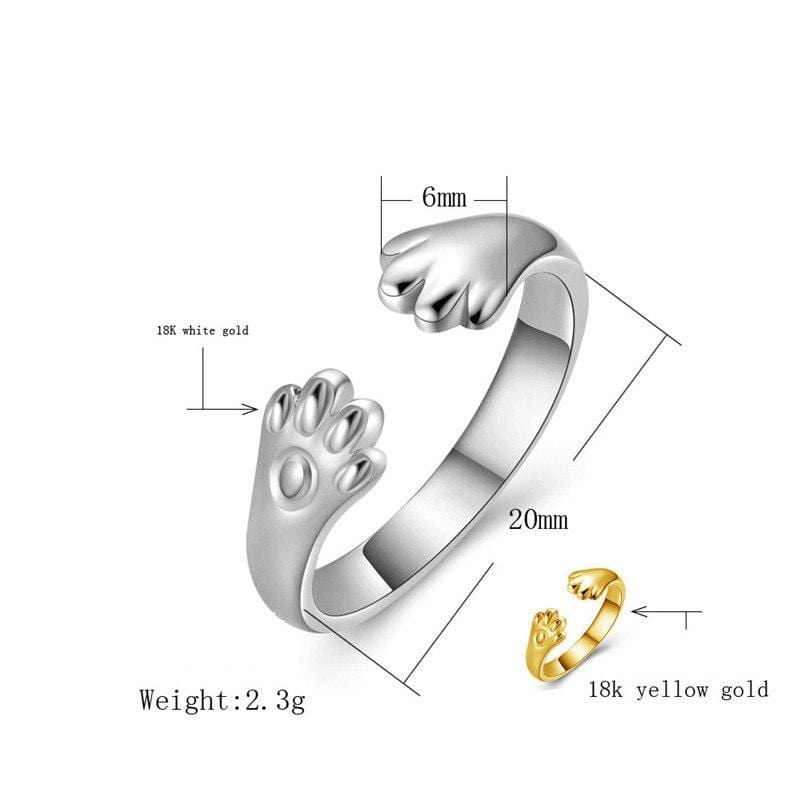 Cat Paw Ring - GiddyGoatStore