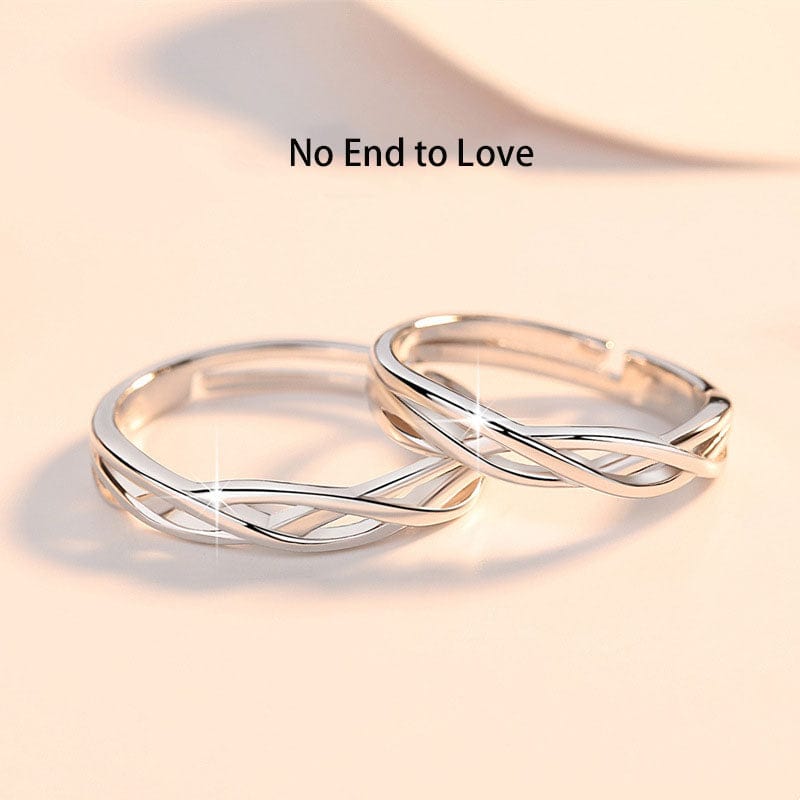 Ring - Unisex Junli 925 Sterling Silver Adjustable Couples Ring