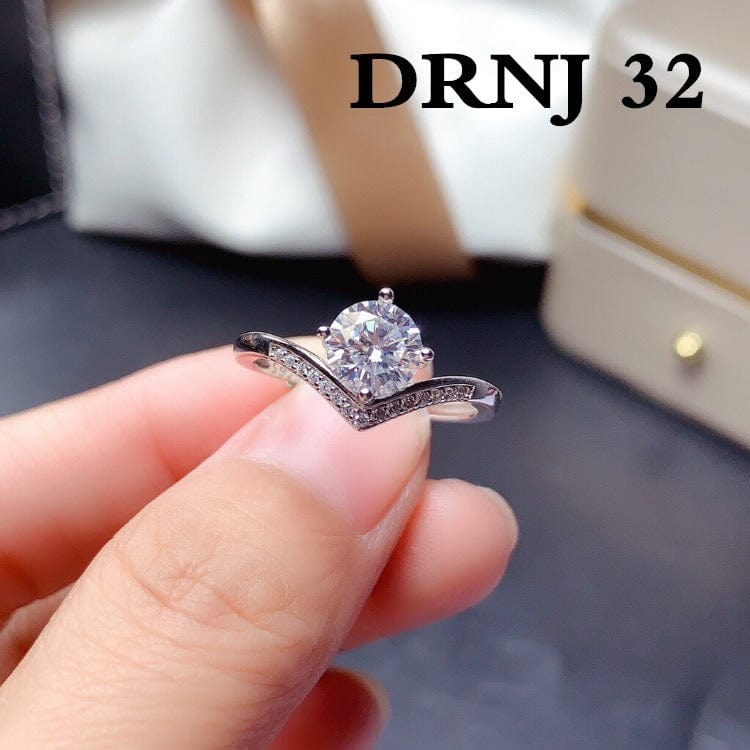 Ring - Women's Eight Heart Eight Arrow Six Claw Moissanite Zircon Wedding Ring