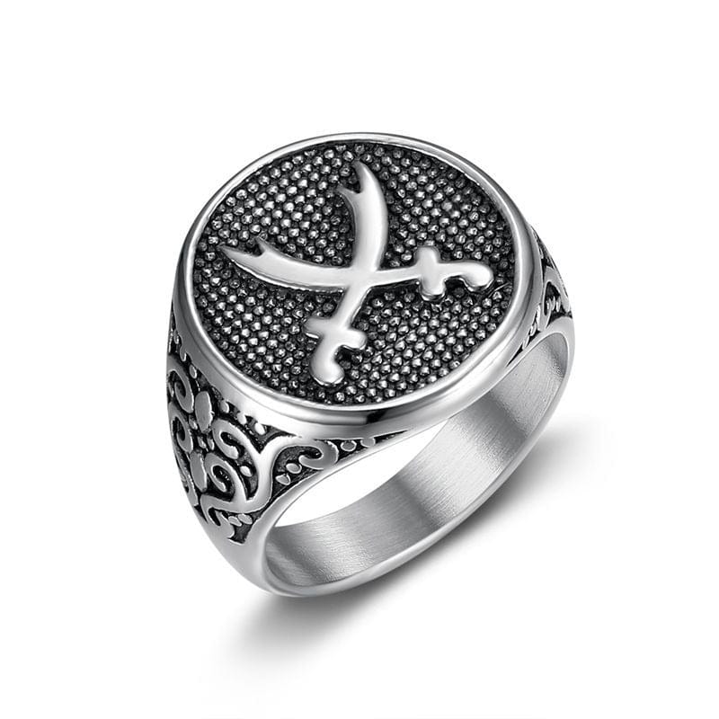 Ring - Men's Vintage Punk Style Titanium Stainless Steel Sword Knife Ring