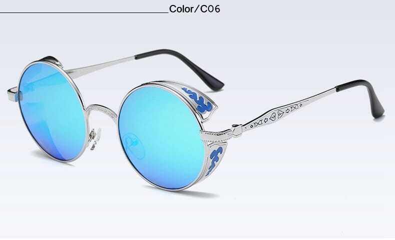 Sunglasses - Round Vintage Steampunk Fashion Unisex UV400 Sun Glasses