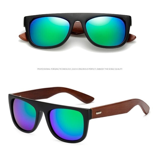 Gafas de sol - Gafas de sol unisex con brazos de bambú UV400