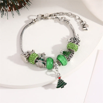 Christmas Bracelet - Beaded Xmas Bracelet