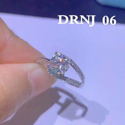 Ring - Women's Eight Heart Eight Arrow Six Claw Moissanite Zircon Wedding Ring