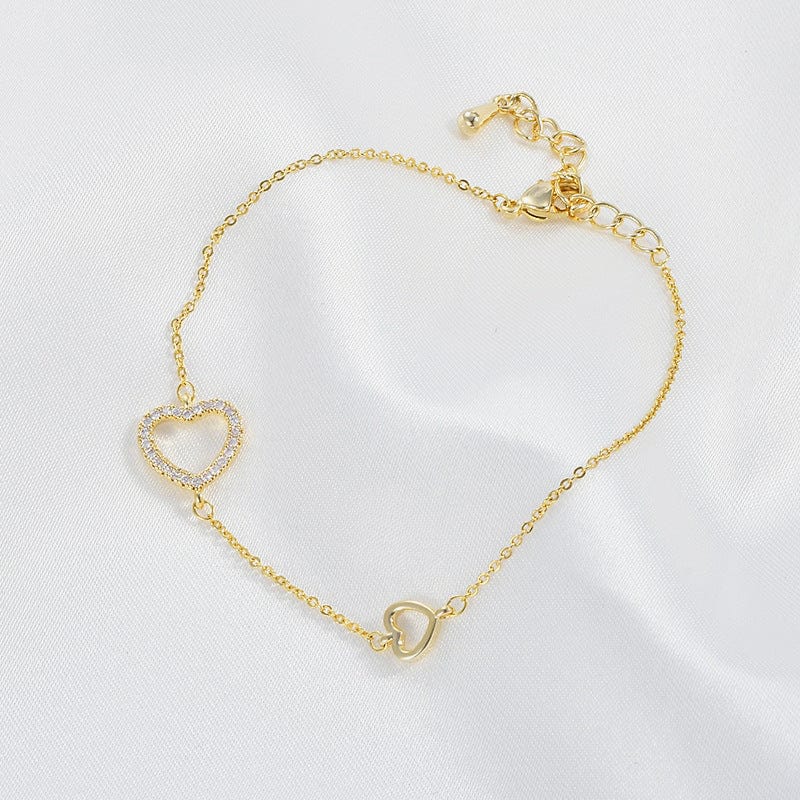 Bracelet - Women's Zircon Love Hearts Bracelet