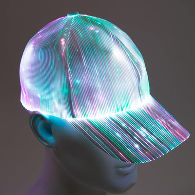LED Optical Fiber Luminous Baseball Cap Hat
