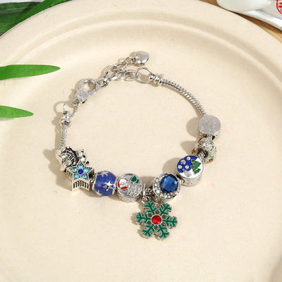 Christmas Bracelet - Beaded Xmas Bracelet