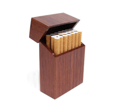 Thin Magnetic Bamboo 20 Cigarette Flip Case - GiddyGoatStore