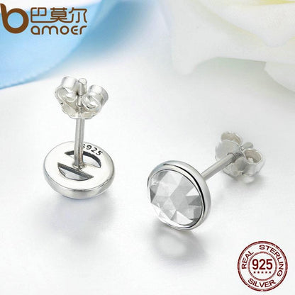925 Sterling Silver Birthstone Stud Earrings