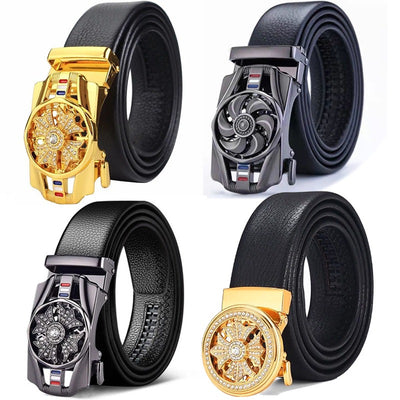 Belt - Men's Time Comes Belt With Automatic Buckle