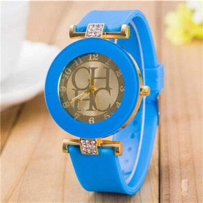 Watch - Women's Leather Geneva Quartz Silicone Watch