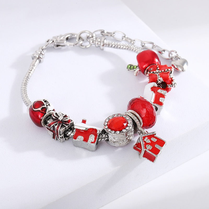 Christmas Bracelet - Beaded Xmas Bracelet