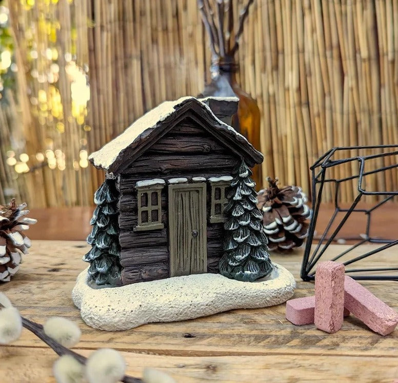 Winter Cabin Chimney Incense Burner