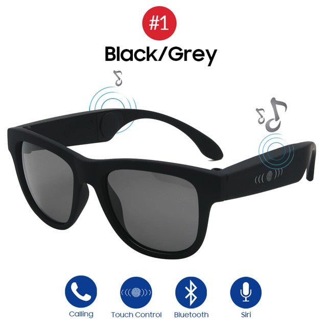 VIVIBEE Sunglasses Music Smart Unisex Bluetooth Polarized Audio Sun Glasses