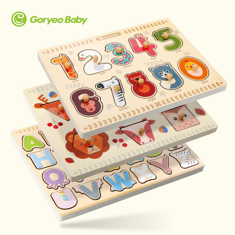 Baby Shapes And Numbers Wood Puzzles