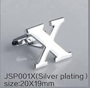 Cufflinks - Silver-color 26 Letters Cuff Links