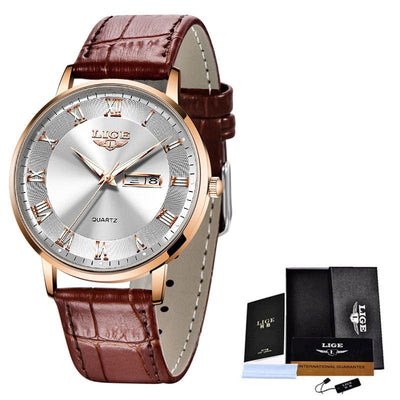 Watch - LIGE Ultra Thin Classic Milan Mesh Dual Calendar Quartz Watch