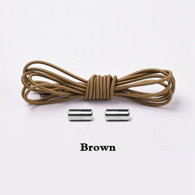 No Tie Elastic Magnetic Shoelaces (Round Metal Tip) - GiddyGoatStore