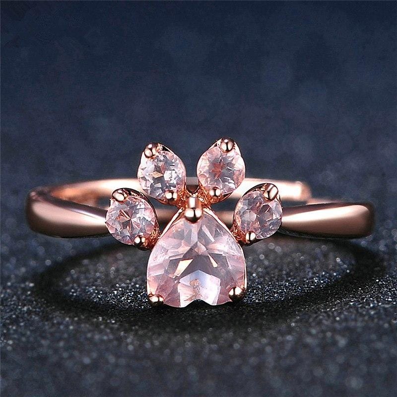 Ring - Women's Cat Paw Bear Claw Adjustable Ring