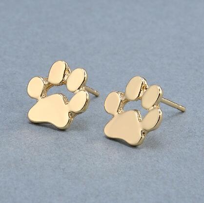 Cat Dog Paw Stud Earrings - GiddyGoatStore