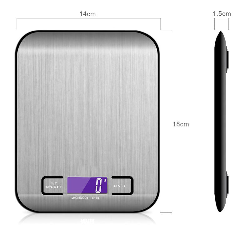 Silver Electronic Kitchen Scale
