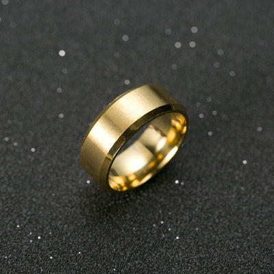 Ring - Men's Simple Black Titanium Ring