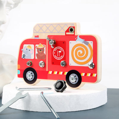 Kids Fire Truck Workbench Screw Tool Toy