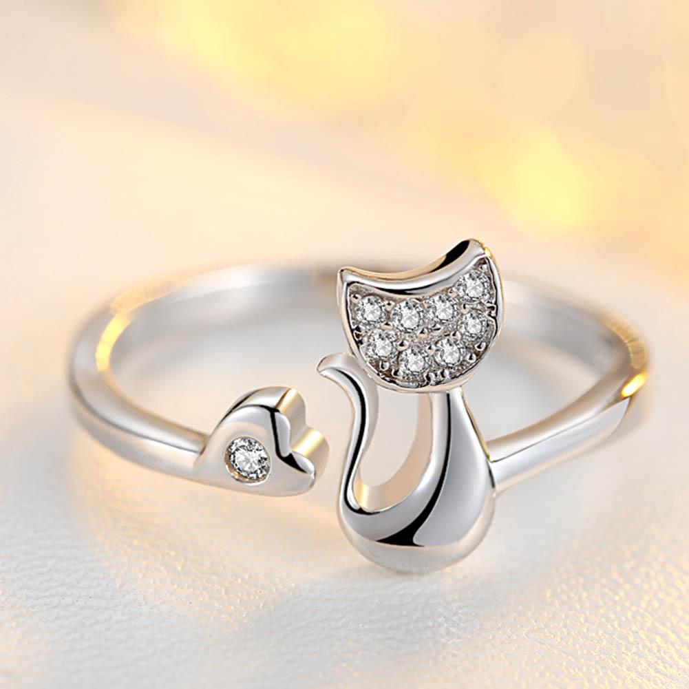 Ring - Women's Lovely Cat Heart Ring