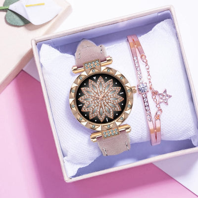Watch - Women's Romantic Starry Sky Leather Quartz Watch