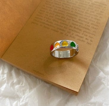 Ring - Women's Vintage Baroque HUANZHI Love Hearts Ring