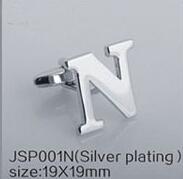 Cufflinks - Silver-color 26 Letters Cuff Links