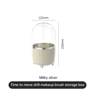 Large Capacity Rotating Makeup Brush Holder Box